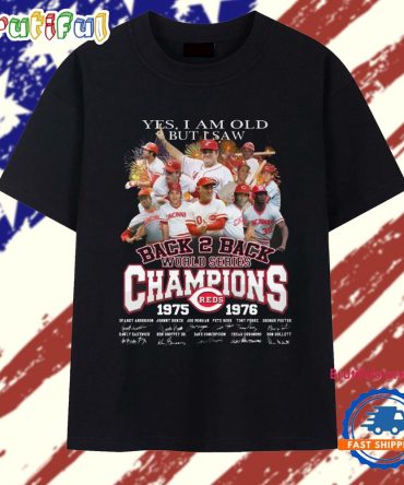 Cincinnati Reds Back 2 Back World Series Champions 1975 1976 Vintage T Shirt