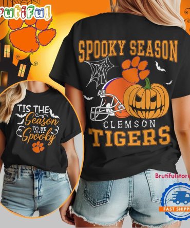 Clemson Tigers 2025 Ncaa Halloween Spooky Season Vintage T Shirt