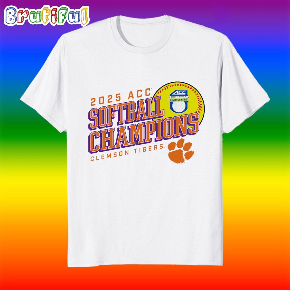 Clemson Tigers Acc Softball Conference Tournament Champions 2025 T Shirt