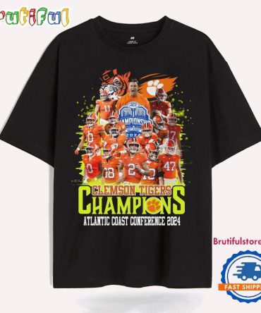 Clemson Tigers Champions Atlantic Coast Conference 2024 T Shirt