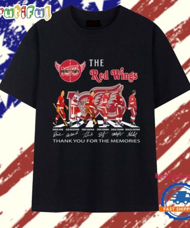 Detroit Red Wings Hockey Town 100 Years Thank You For The Memories T Shirt