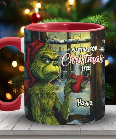 Waiting For Christmas - Personalized Stole Christmas Accent Mug