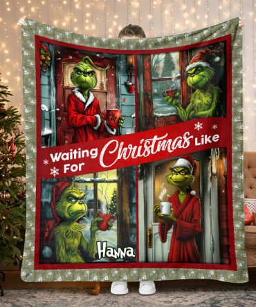Waiting For Christmas - Personalized Stole Christmas Blanket