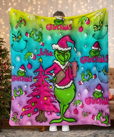 Holo Christmas - Personalized Stole Christmas Blanket