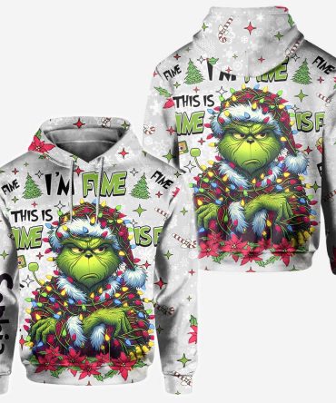 It'S Fine I'M Fine - Personalized Stole Christmas All Over Shirt