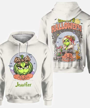 Green Pumpkin Mama Any Title - Personalized Stole Christmas All Over Shirt