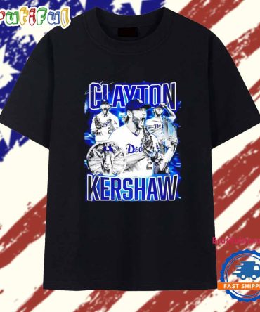 Doyers Dave Clavton Kershaw The Goat Blk Graphic T Shirt