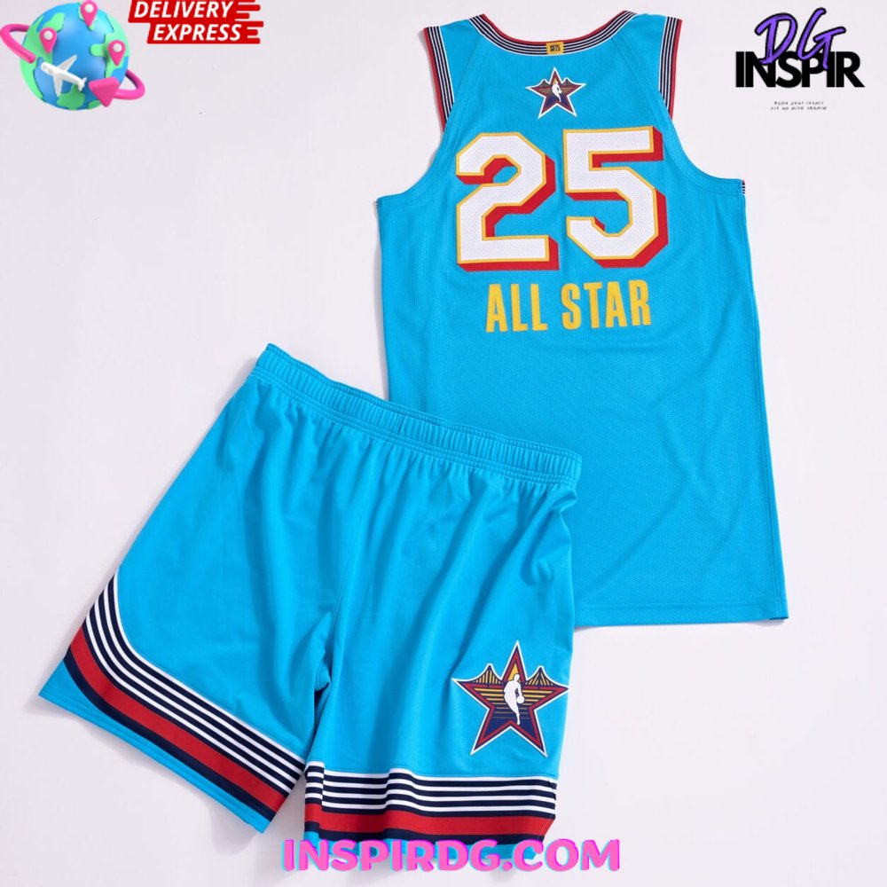 2025 Nba All-Star Game Uniforms Light Blue Jersey - Image 3