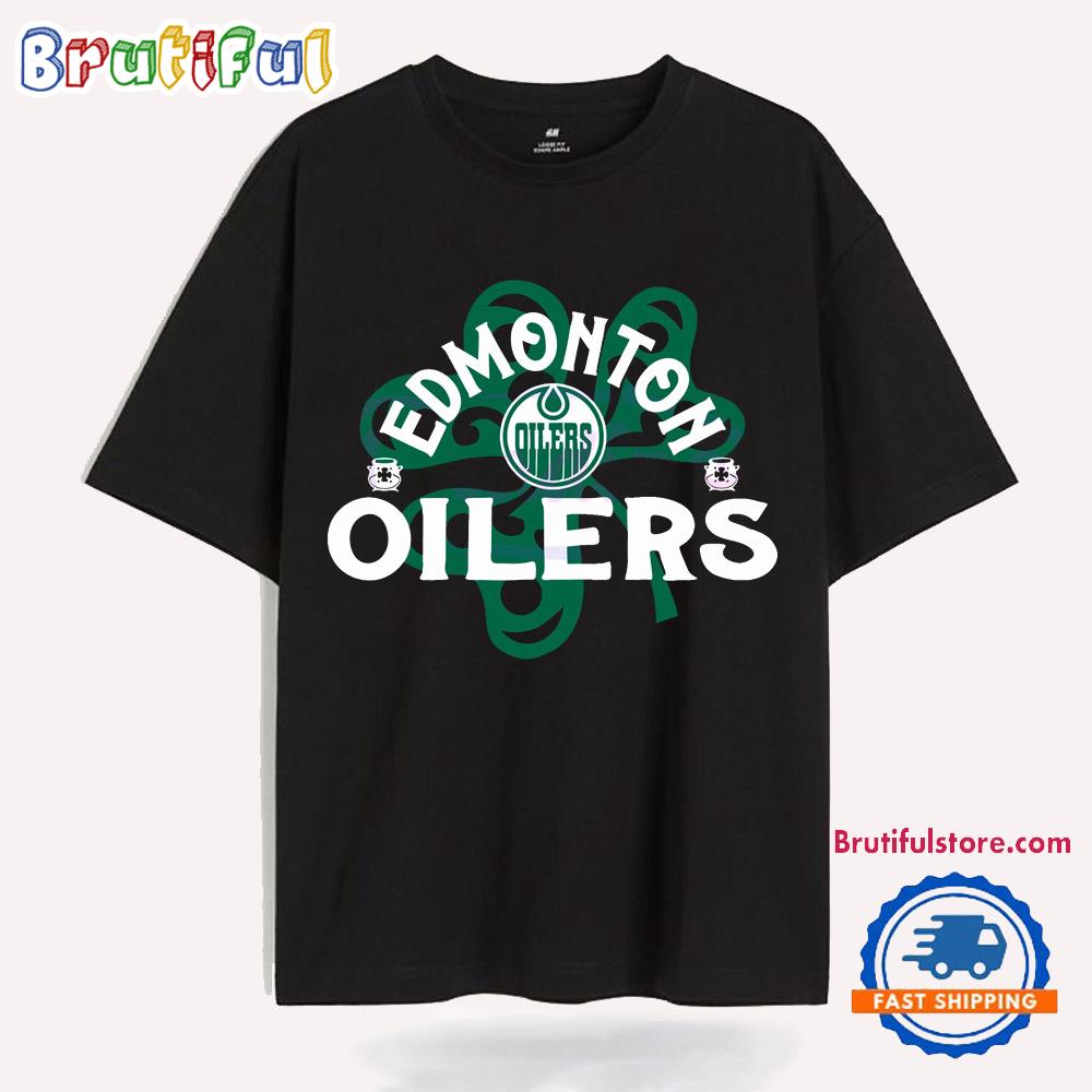 Edmonton Oilers St Pattys Day Shamrock Design T Shirt