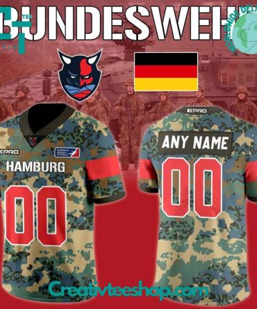 Hamburg Sea Devils Bundeswehr 2025 Camo Football Jersey