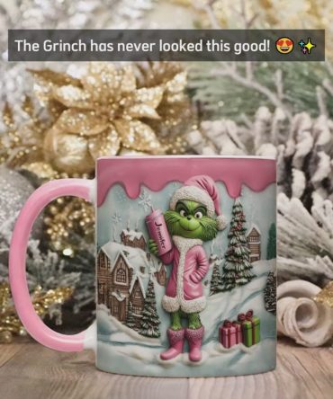 Grinchy Green Lady - Personalized Stole Christmas Accent Mug