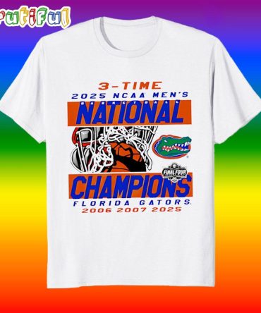Florida 3 Time 2025 Ncaa Men’S Basketball National Champion Straight T Shirt