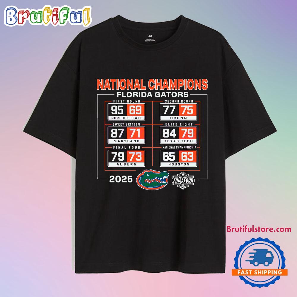Florida Gators 2025 National Champions Schedule T Shirt
