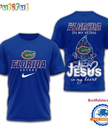 Florida Gators Jesus In My Heart All Over Print Shirt