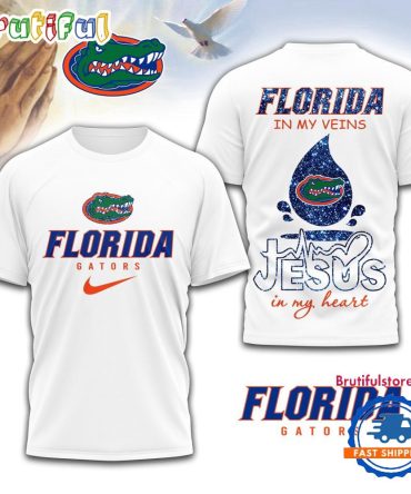 Florida Gators Jesus In My Heart Unissex 3D Shirt