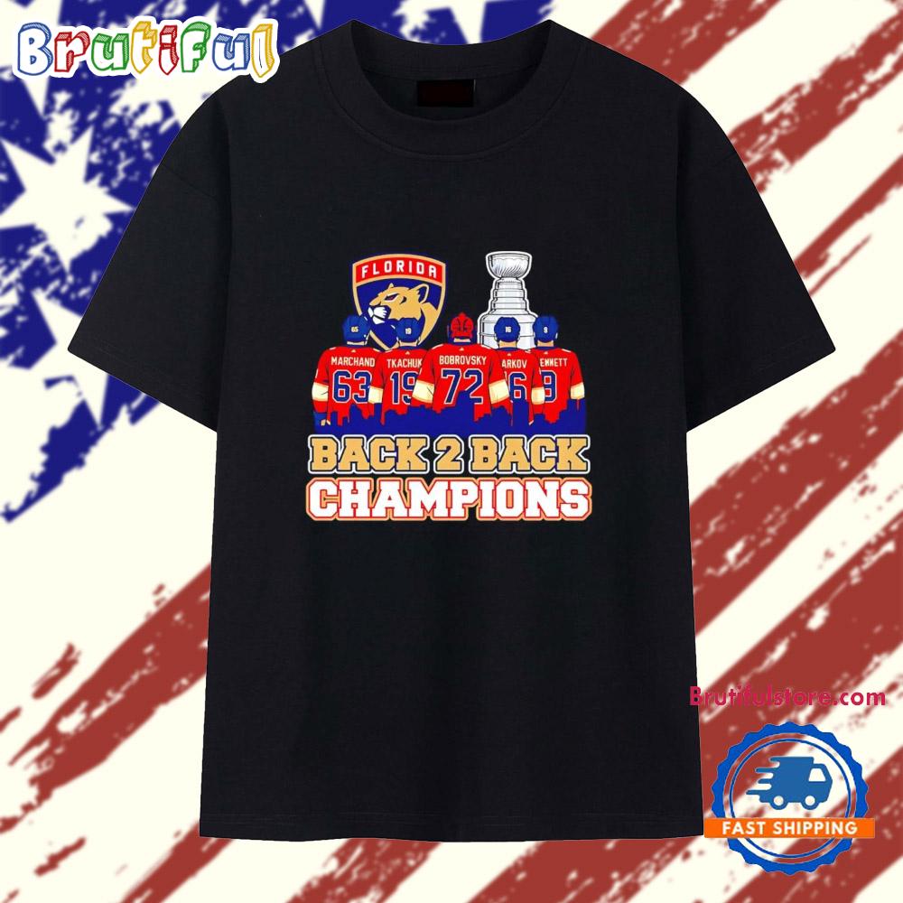 Florida Panthers Back 2 Back Champions T Shirt