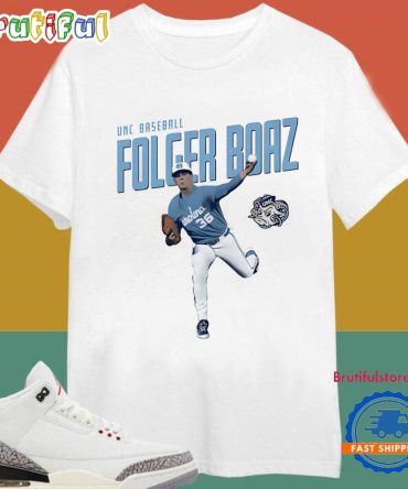 Folger Boaz North Carolina Baseball Illustrated T Shirt