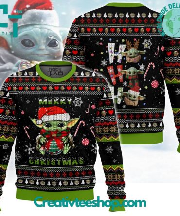 Baby Yoda Hahaha Merry Christmas Ugly Sweater