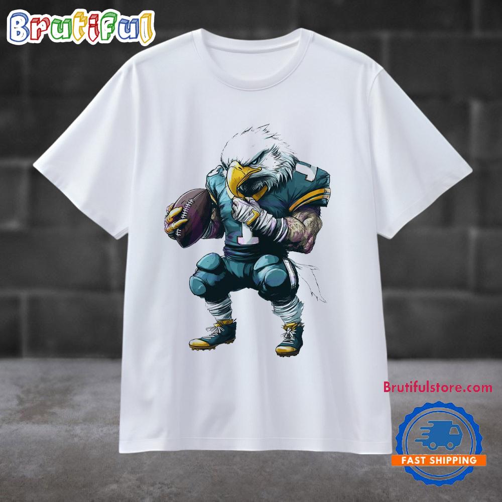 Funny Retro Bird Gang Eagle Football Mascot T Shirt