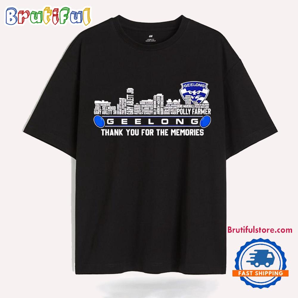 Geelong Football Player Name Thank You For The Memories T Shirt