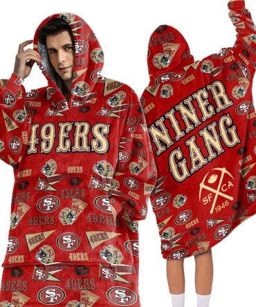 San Francisco Football Unisex Blanket Hoodie