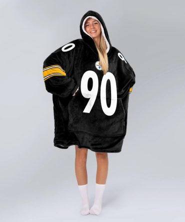 T.J.W 90 Pittsburgh Football Unisex Blanket Hoodie