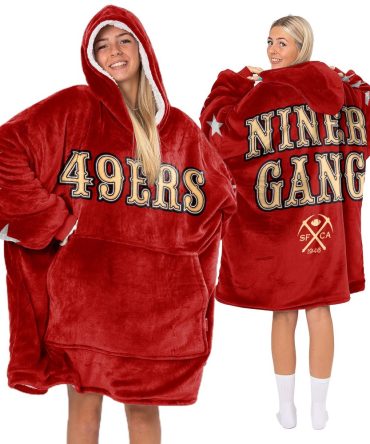 San Francisco Football Unisex Blanket Hoodie