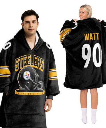 90 Pittsburgh Football Unisex Blanket Hoodie