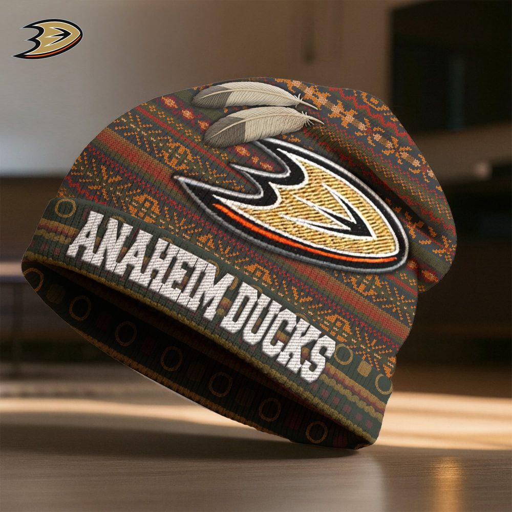 Anaheim Ducks , Premium Nhl Feathered Beanie Hat