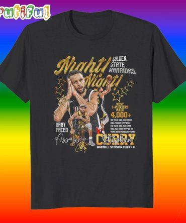 Golden State Warriors Stephen Curry Night Night 2025 T Shirt