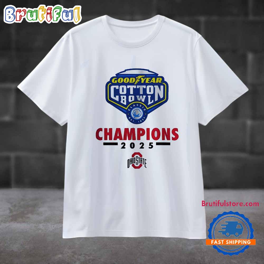 Goodyear Cotton Bowl Champions 2025 Ohio State Buckeyes T Shirt