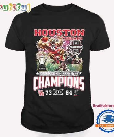 Houston Cougars 2025 Big 12 Conference Champions Mascot T Shirt