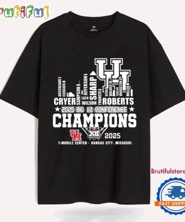 Houston Cougars 2025 Big 12 Conference Champions Player Name T Shirt