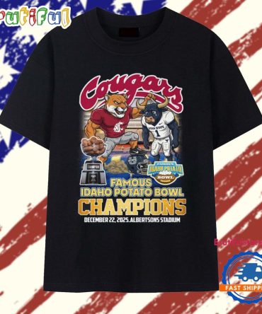 Houston Cougars 2025 Famous Idaho Potato Bowl Champions Vintage T Shirt