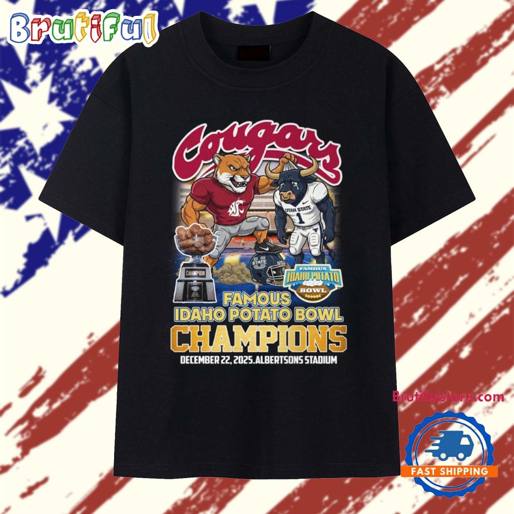 Houston Cougars 2025 Famous Idaho Potato Bowl Champions Vintage T Shirt