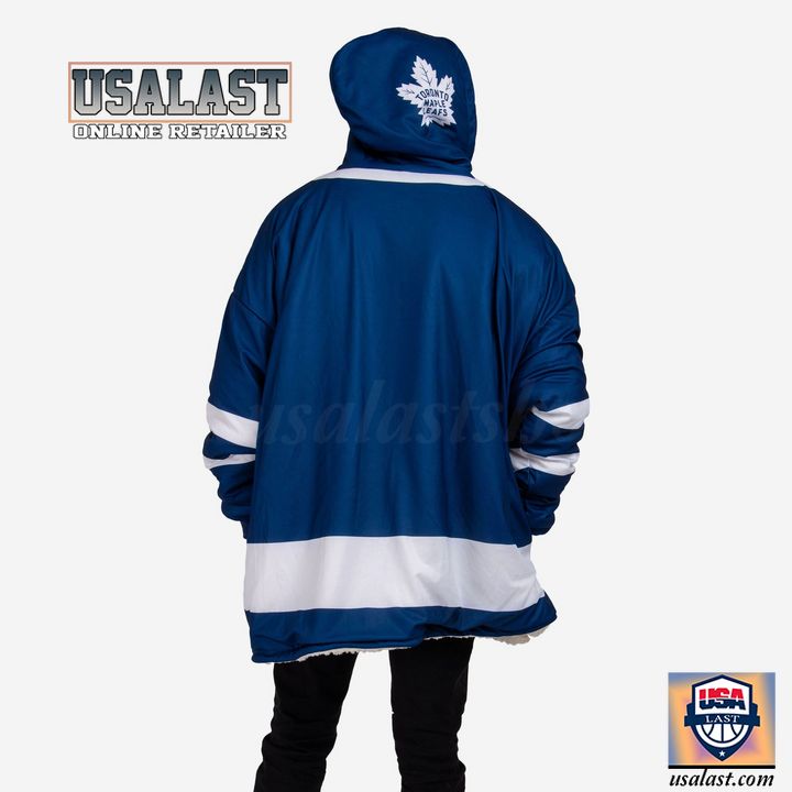 Toronto Maple Leafs Nhl Fleece Hoodie Blanket - Image 2