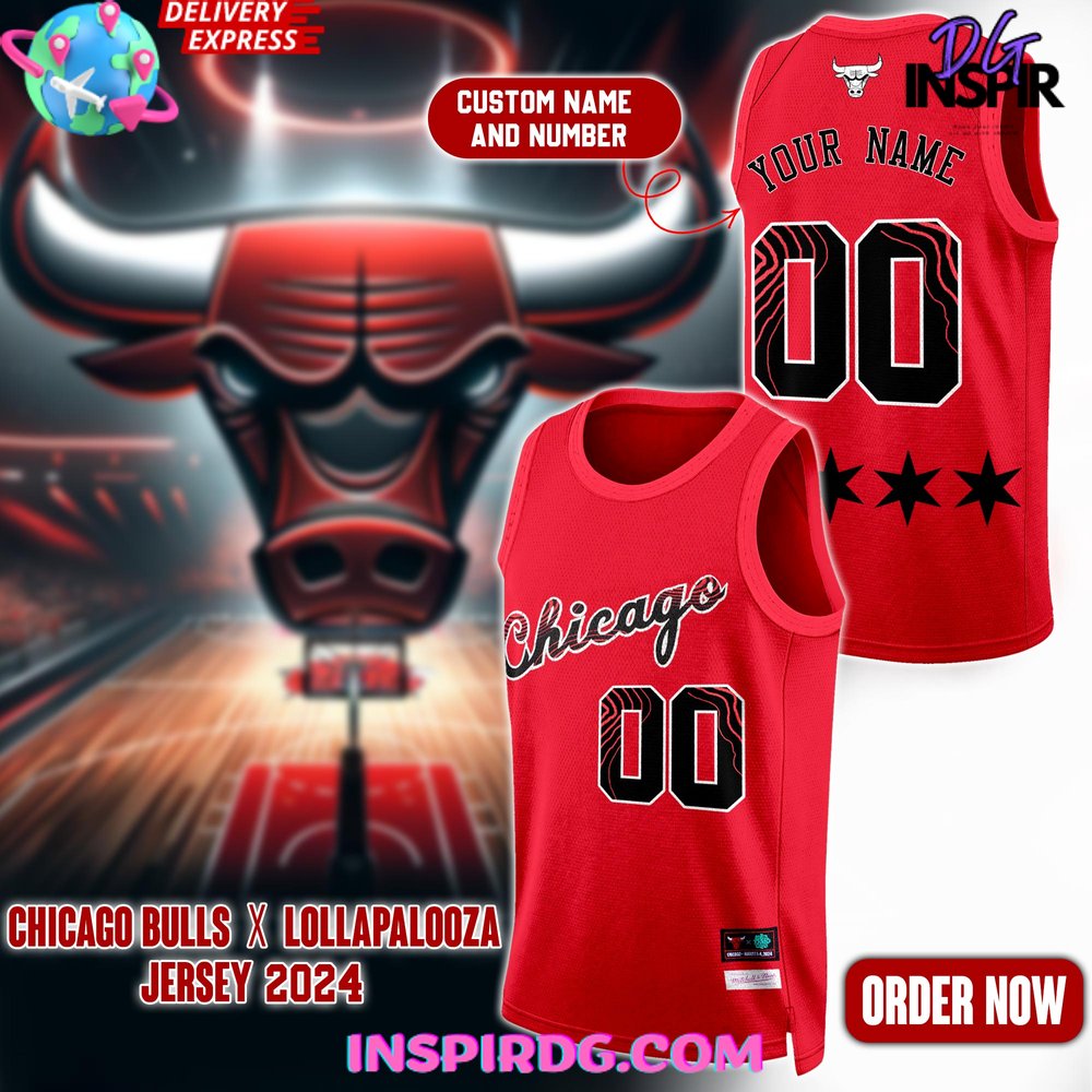 Chicago Bulls Lollapalooza 2024 Basketball Jersey