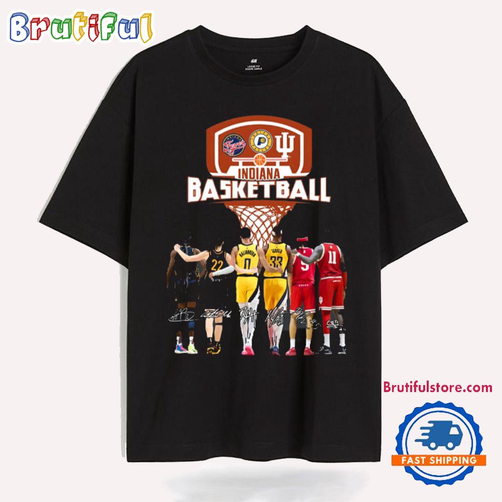 Indiana Basketball 2025 Team Player Signature New T Shirt