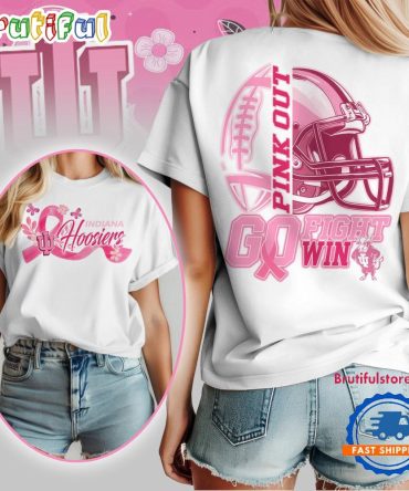 Indiana Hoosiers Tackle Breast Cancer Unisex T Shirt