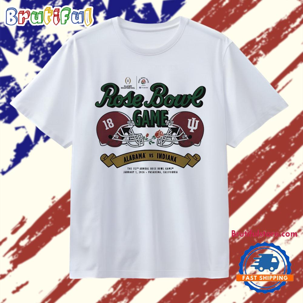 Indiana Vs Alabama 2026 Rose Bowl Game Helmet Matchup T Shirt