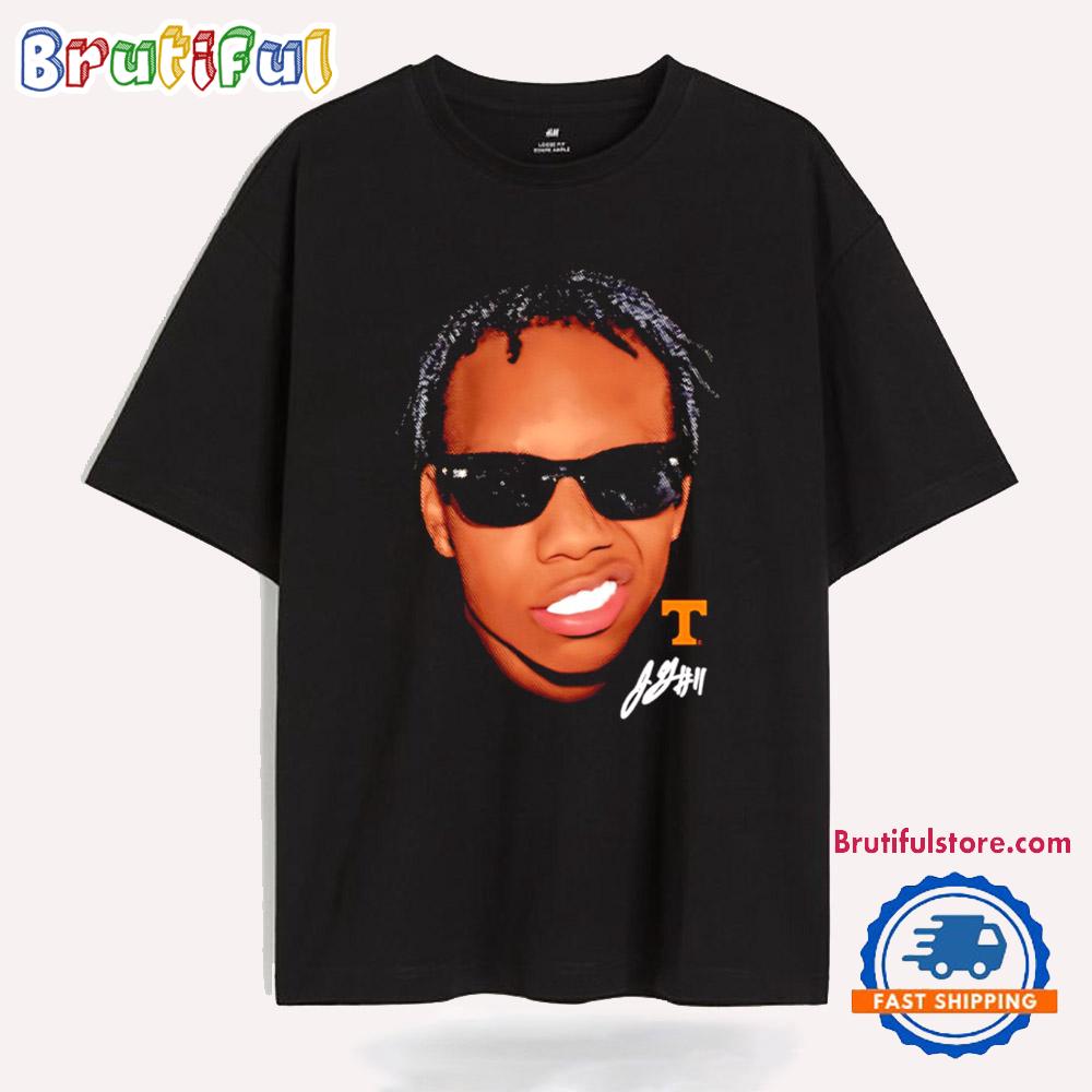 Jordan Gainey Tennessee Volunteers Big Face Signature T Shirt