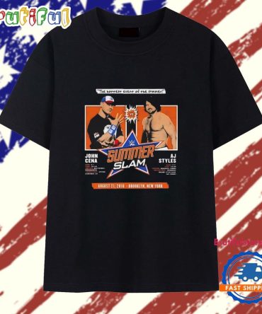 Josh Cena Vs Aj Styles The Hottest Event Summerslam 2016 Match Up T Shirt