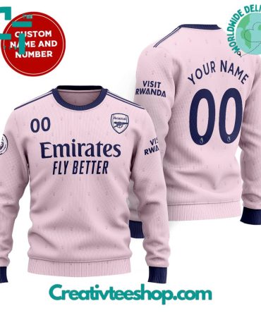 Arsenal Pink Kits Personalized Sweater