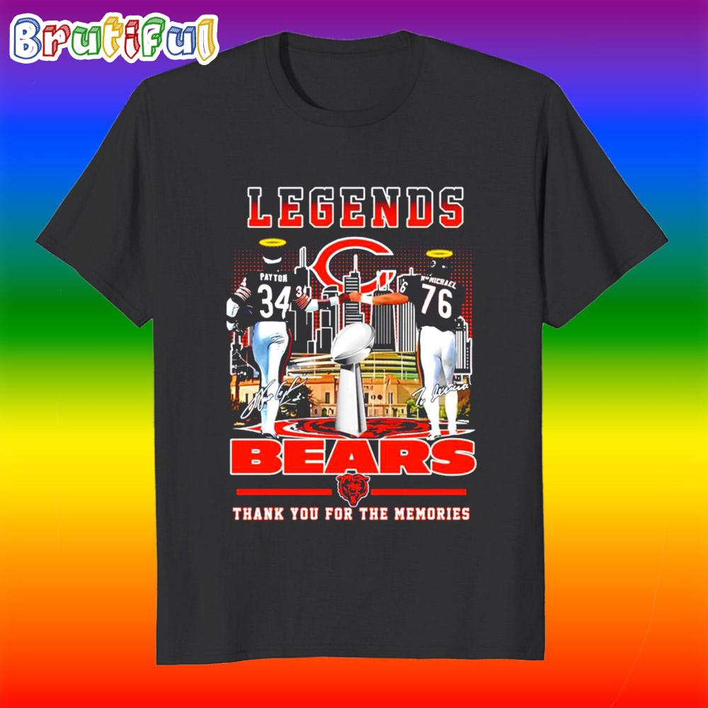 Legend Payton And Mcmichael Bear Thank You For The Memories T Shirt