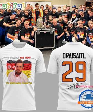 Leon Draisaitl Edmonton Oilers 1000 Career Nhl Points White T Shirt
