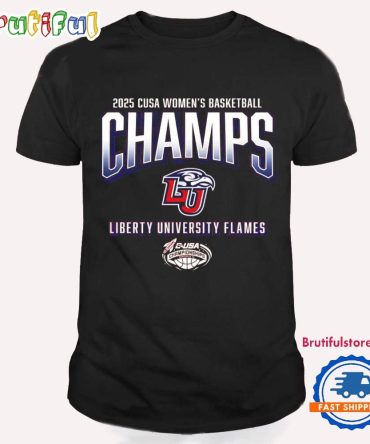 Liberty Flames 2025 C-Usa Women’S Basketball Champions T Shirt