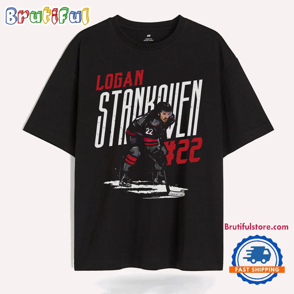 Logan Stankoven 22 Carolina Hockey T Shirt
