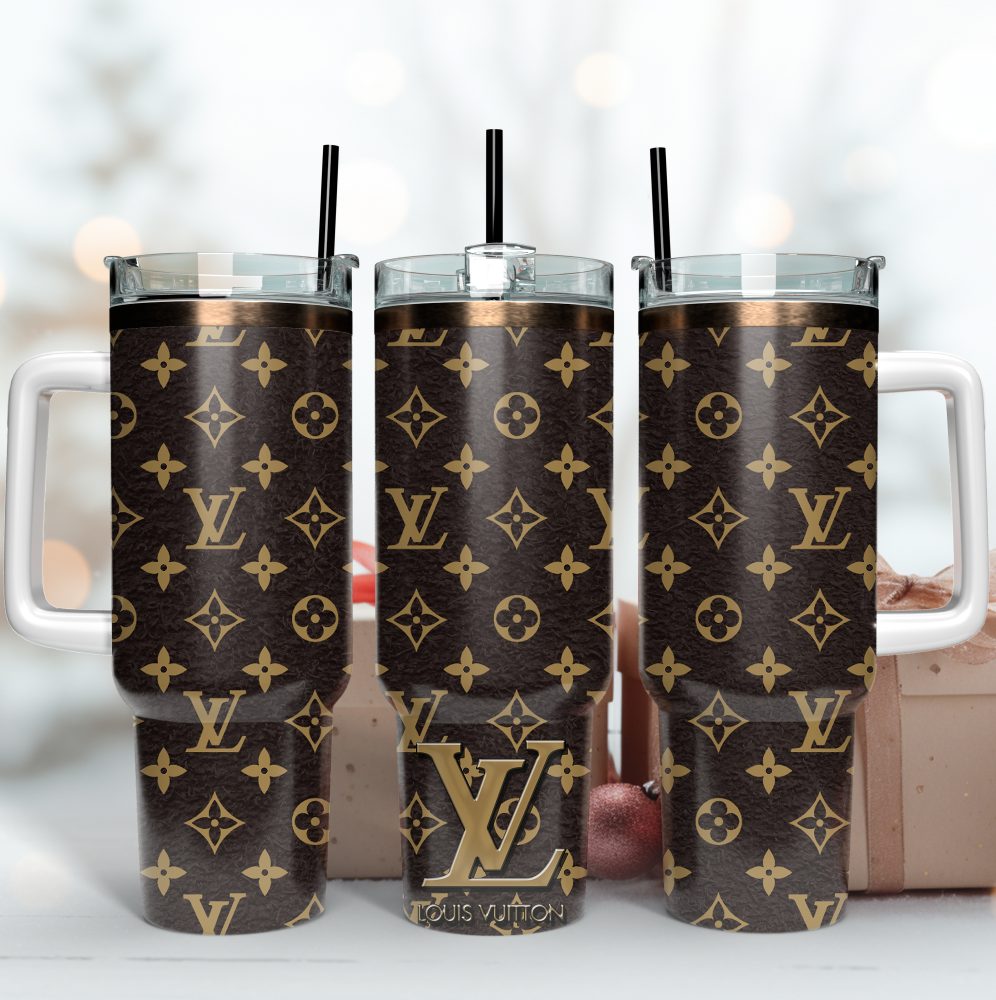 Louis Vuitton Stanley Cup, 40 Oz Tumbler With Handle, Stylish & Insulated For Hot/Cold Drinks - Perfect Gift