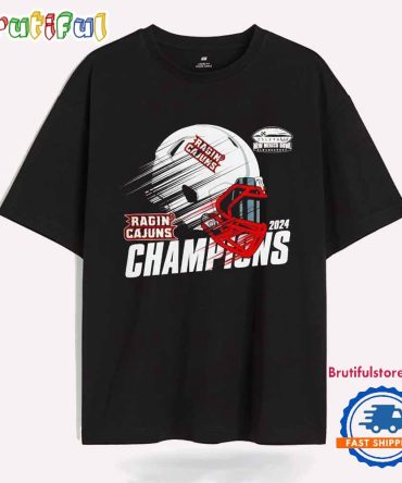 Louisiana Ragin’ Cajuns 2024 New Mexico Bowl Champions Helmet T Shirt