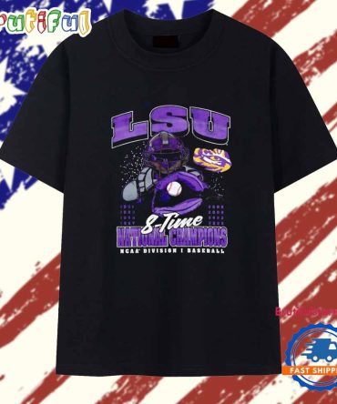 Lsu Tigers 8-Time National Champions Ncaa Division I Baseball T Shirt